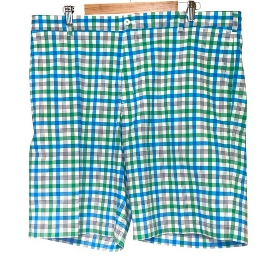 Nike Golf Dri-fit Stretch Plaid Shorts - Green, Blue, Black & White NWOT